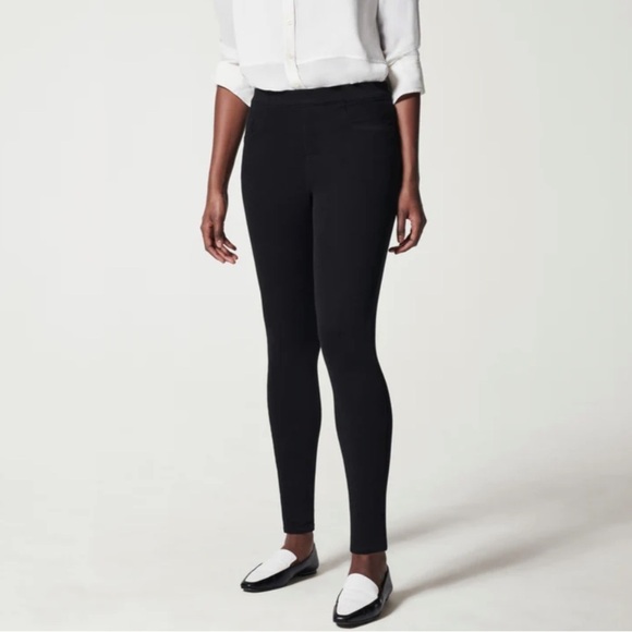 Spanx Jean-Ish Ankle Leggings Jeggings Black Large W1 - Picture 1 of 9